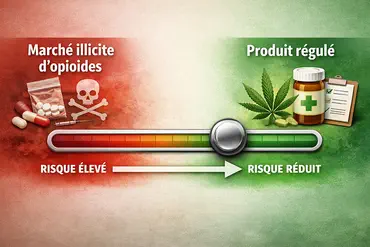 Cannabis récréatif : une baisse de 9 à 11 points de l’usage quotidien d’opioïdes chez les injecteurs, selon une étude américaine