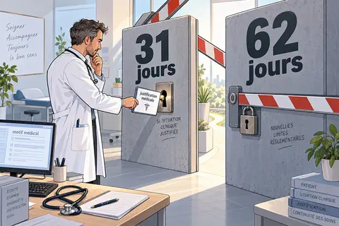 Arrêts de travail : motif médical obligatoire et plafonds de 31 et 62 jours