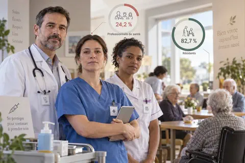 Vaccination contre la grippe en EHPAD : 24,2 % des professionnels de santé vaccinés, les campagnes internes reculent
